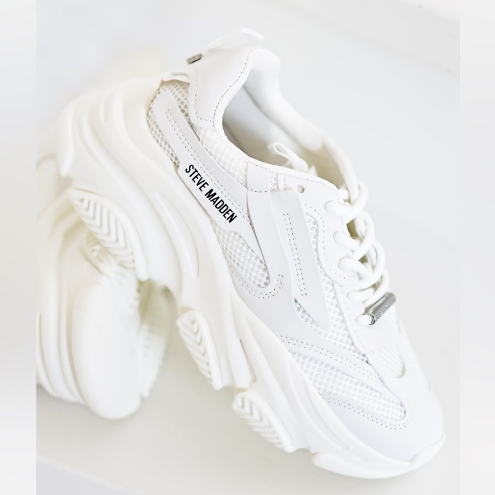 Steve Madden Possession Platform Trainers - Off white